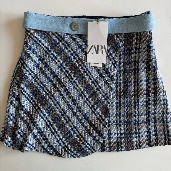 ZARA 💙 Tweed Top & Skirt Set - Picture 13 of 16